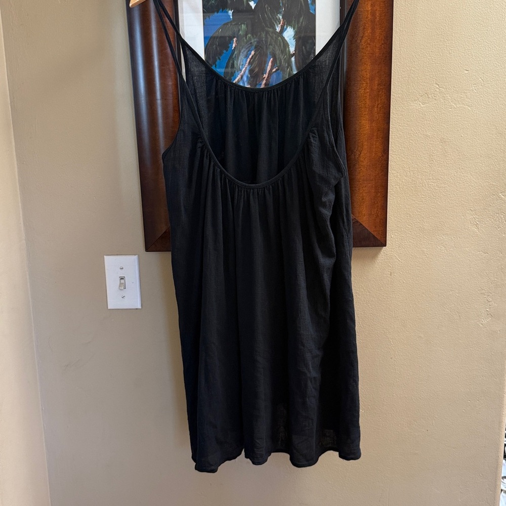 9 Seed Tulum Cotton Gauze Low Back Mini Coverup Dress One Size - Picture 7 of 8